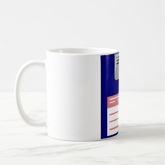 Diskette-Tasse Kaffeetasse (Links)