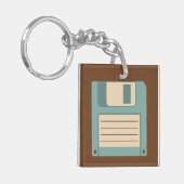 Diskette Vintage-Technologie Schlüsselanhänger (Vorderseite links)