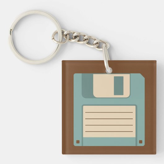 Diskette Vintage-Technologie Schlüsselanhänger (Vorderseite)