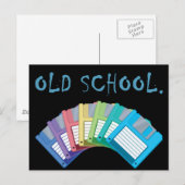 Disketten der alten Schule Postkarte (Vorne/Hinten)