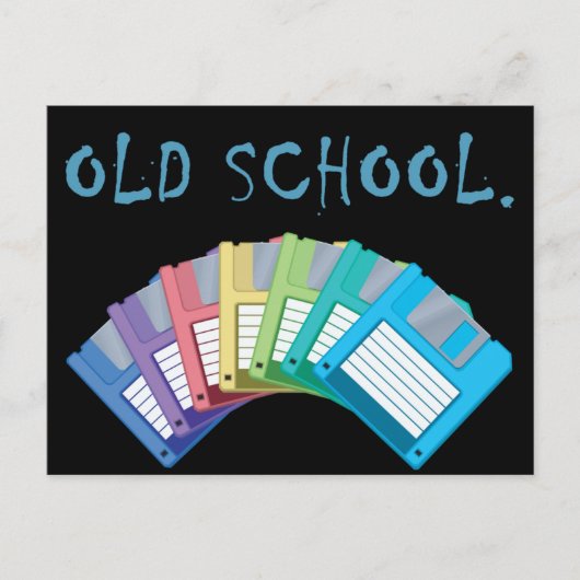 Disketten der alten Schule Postkarte (Vorderseite)