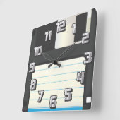Disketten Quadratische Wanduhr (Winkel)