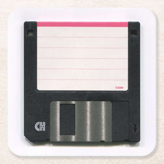 Disketten-Untersetzer-Set Rechteckiger Pappuntersetzer (Vorderseite)