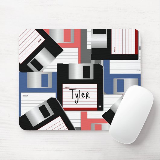 Diskettenlaufwerk-Pile-Computer Retro-Personalisie Mousepad (Mit Mouse)