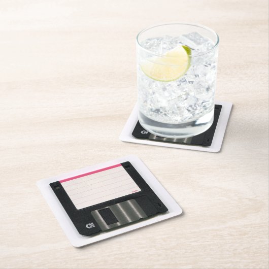 Diskettenlaufwerk-Untersetzer-Set Rechteckiger Pappuntersetzer (Vor Ort)