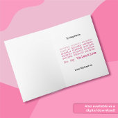 Diskettenlaufwerk-Valentine mit Binärkode für die Karte