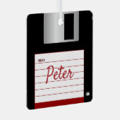 Diskettenrückgabe Computer Metal Square Ornament (Vorderseite Rechts)