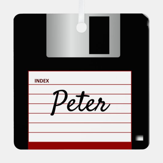 Diskettenrückgabe Computer Metal Square Ornament Aus Metall (Vorderseite)