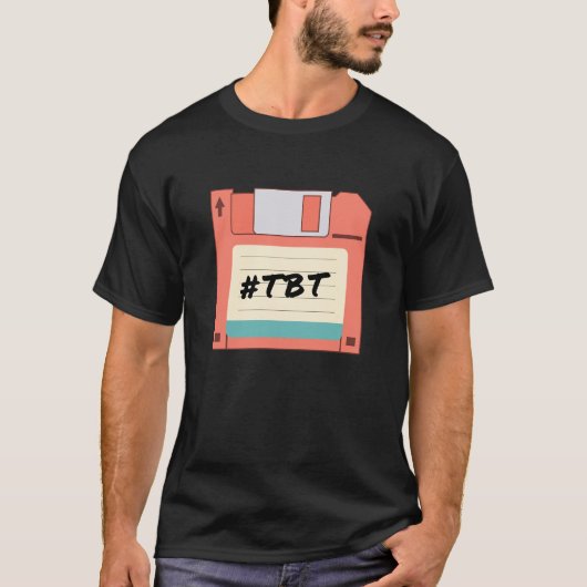 Diskettenrücklauf Donnerstag TBT Retro Geek T-Shirt (Vorderseite)