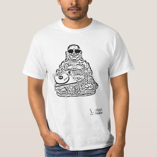 Diskjockey Buddha T-Shirt (Vorderseite)