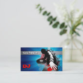 Diskjockey | DJ mischen flippige Schläge Visitenkarte (Stehend Vorderseite)