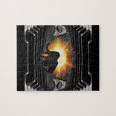 Diskjockey schwarzer Panther Vereindisco Puzzle (Horizontal)