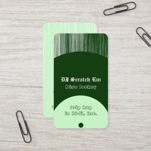 Diskjockey Vinyl Record Scratch Look Visitenkarte