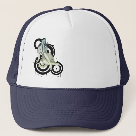 Diskjockeypinup-Hut Truckerkappe (Vorderseite)