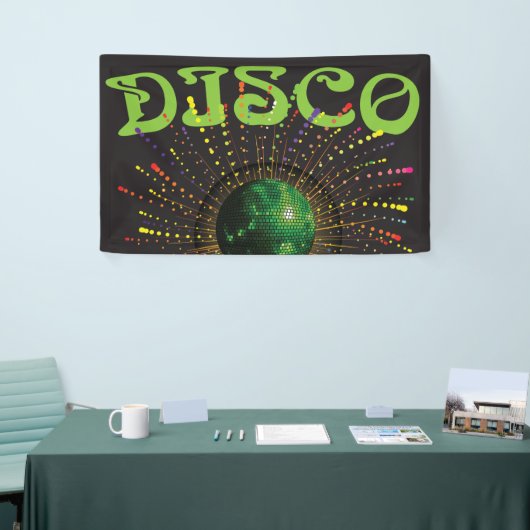 Disko Ball Dance Party Retro 70er Event Banner (Messeveranstaltung)