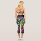 Disko Glitzer Rave Muster Hochgebranntes Capris (Rückseite)