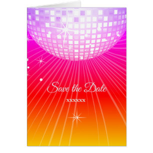Disko, Save the Date Karte, Größe: Standard(5" x 7