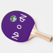 Diskoball auf lila Ping Pong Paddelbahnen Tischtennis Schläger (Seitenansicht)
