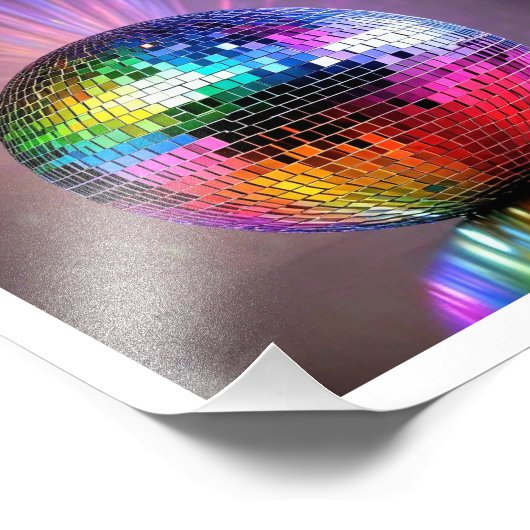 Diskoball Fotodruck (Ecke)