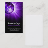 Diskoball lila visitenkarte (Vorne/Hinten)