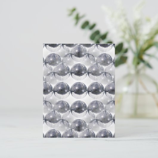 Diskoball Postkarte (Stehend Vorderseite)