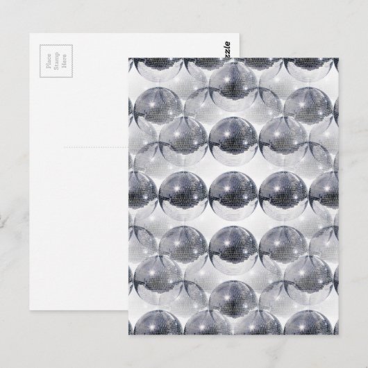 Diskoball Postkarte (Vorne/Hinten)