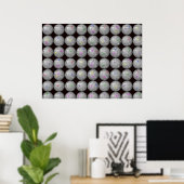 Diskoball und Sterne Poster (Heimbüro)