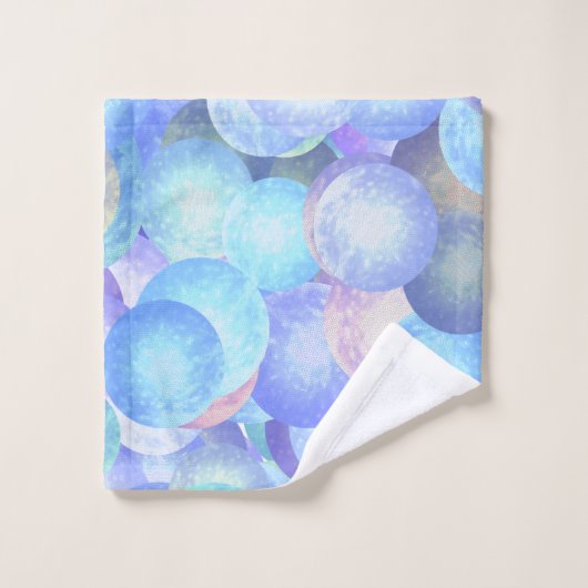 Diskobälle in pastellfarbenen Regenbogenfarben - 3 Badhandtuch Set (Waschlappen)