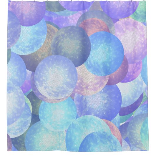 Diskobälle in pastellfarbenen Regenbogenfarben - 3 Duschvorhang (Vorderseite)