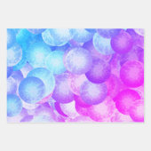 Diskobälle in pastellfarbenen Regenbogenfarben - 3 Geschenkpapier Set (Vorderseite 3)