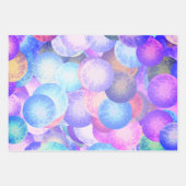 Diskobälle in pastellfarbenen Regenbogenfarben - 3 Geschenkpapier Set (Vorderseite 2)