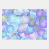 Diskobälle in pastellfarbenen Regenbogenfarben - 3 Geschenkpapier Set (Vorderseite)