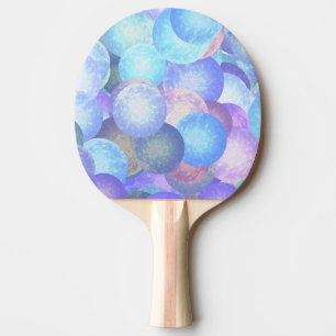 Diskobälle in pastellfarbenen Regenbogenfarben - 3 Tischtennis Schläger