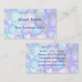 Diskobälle in pastellfarbenen Regenbogenfarben - 3 Visitenkarte (Vorne/Hinten)