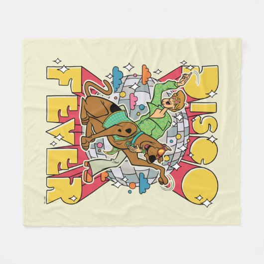 Diskofieber mit Scooby und Shaggy Fleecedecke (Vorderseite (Horizontal))
