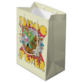 Diskofieber mit Scooby und Shaggy Mittlere Geschenktüte (Rückseite Schrägansicht)