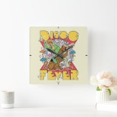 Diskofieber mit Scooby und Shaggy Quadratische Wanduhr (Zuhause)