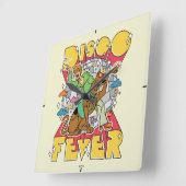 Diskofieber mit Scooby und Shaggy Quadratische Wanduhr (Winkel)