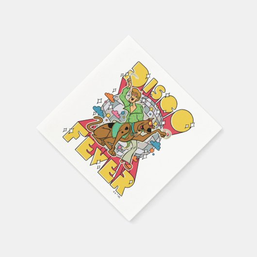 Diskofieber mit Scooby und Shaggy Serviette (Ecke)