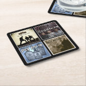 Diskographie - Biermatten Rechteckiger Pappuntersetzer (angewinkelt)
