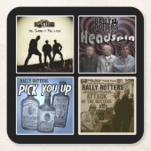 Diskographie - Biermatten Rechteckiger Pappuntersetzer (Vorderseite)