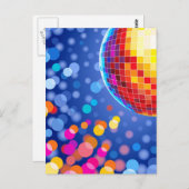 Diskokugel Postkarte (Vorne/Hinten)