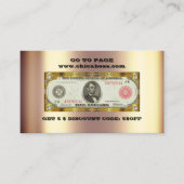 Diskont Business Card 5$ Gold QR Code einfügen Visitenkarte (Vorderseite)