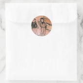 Diskontfenster Runder Aufkleber (Tasche)