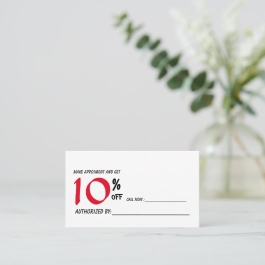 Diskontkarte Rabattkarte (Stehend Vorderseite)