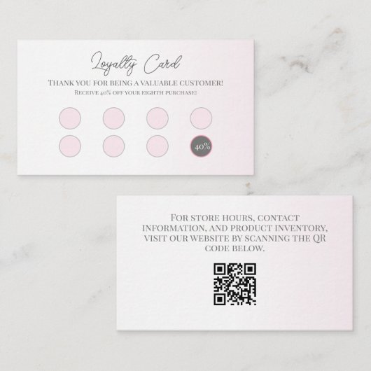 Diskontkarte Visitenkarte (Vorne/Hinten)