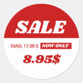 Diskontpreis Runder Aufkleber (Vorderseite)