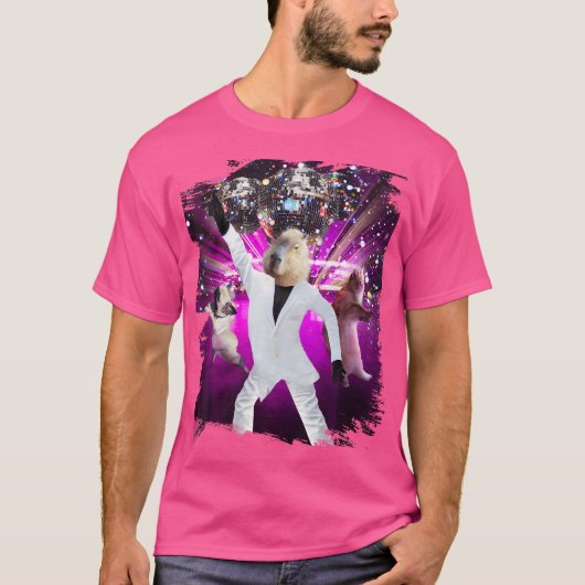Diskothek Ball Capybara T-Shirt (Vorderseite)