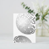 Diskothek Ball Fun Retro Postkarte (Stehend Vorderseite)