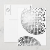 Diskothek Ball Fun Retro Postkarte (Vorne/Hinten)